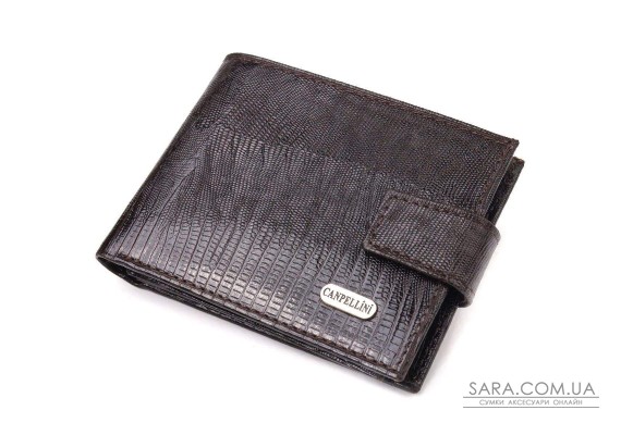 Небольшой мужской кошелек из натуральной фактурной кожи CANPELLINI 21507 Коричневый