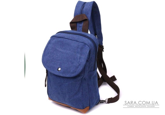 Современный рюкзак для мужчин из плотного текстиля Vintage 22184 Синий
