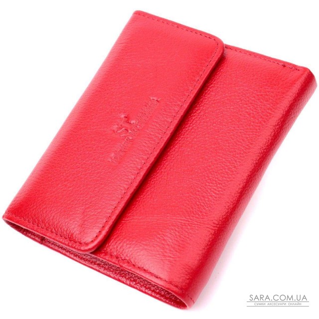 Женский яркий кошелек с монетницей из натуральной кожи ST Leather 19493 Красный Женский яркий кошелек с монетницей из натуральной кожи ST Leather 19493 Красный