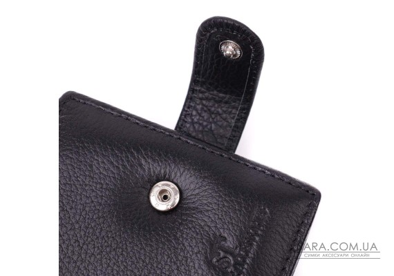 Гаманець для чоловіків зручного розміру із натуральної шкіри ST Leather 22461 Чорний