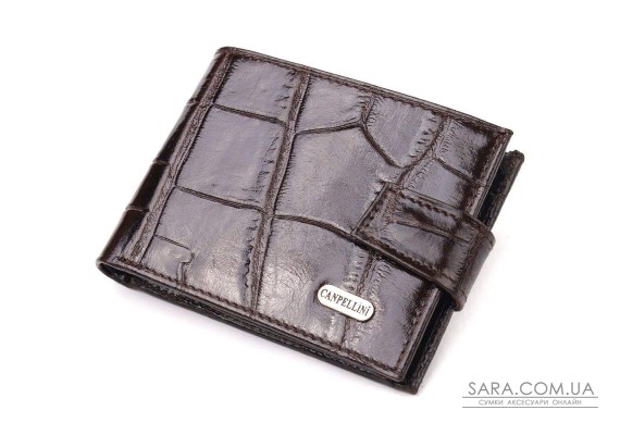 Надежный мужской кошелек из натуральной фактурной кожи CANPELLINI 21516 Коричневый