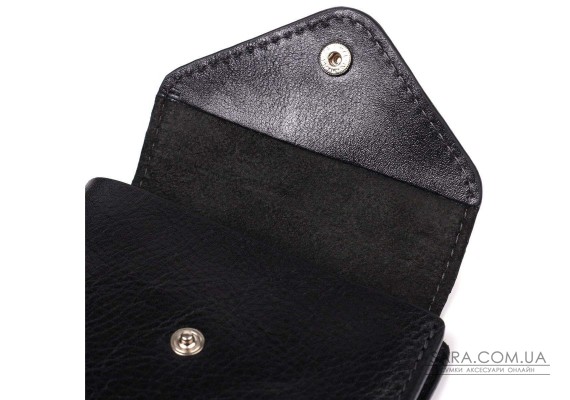 Кошелек унисекс из глянцевой натуральной кожи GRANDE PELLE 16806 Черный