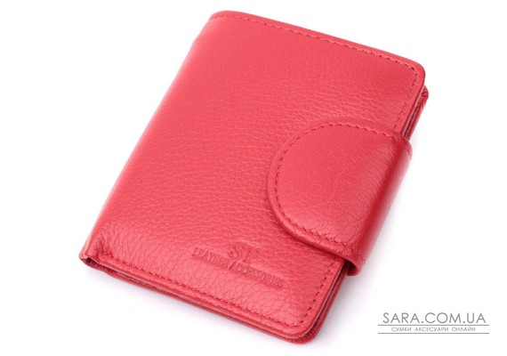 Вертикальный кошелек для ярких женщин из натуральной кожи ST Leather 22702 Красный
