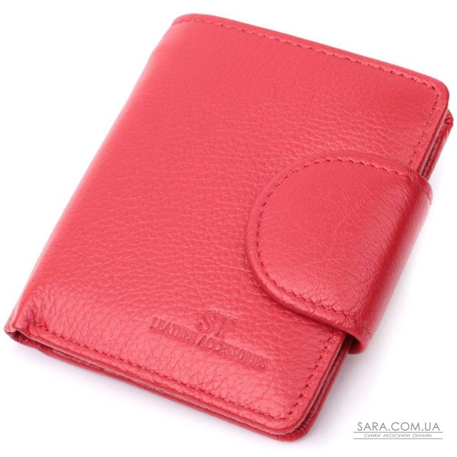 Вертикальний гаманець для яскравих жінок із натуральної шкіри ST Leather 22702 Червоний Вертикальний гаманець для яскравих жінок із натуральної шкіри ST Leather 22702 Червоний