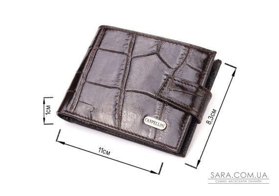 Надежный мужской кошелек из натуральной фактурной кожи CANPELLINI 21516 Коричневый