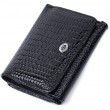 Женский стильный кошелек из фактурной натуральной кожи ST Leather 22732 Черный