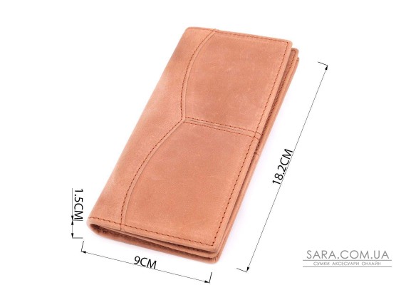Кошелек унисекс в винтажной натуральной коже 22853 Vintage Рыжий