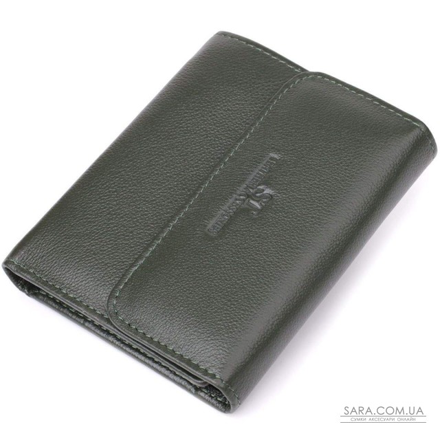 Стильный кошелек среднего размера из натуральной кожи ST Leather 23075 Зеленый Стильный кошелек среднего размера из натуральной кожи ST Leather 23075 Зеленый
