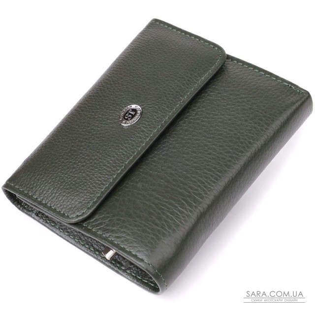 Женский кошелек среднего размера из натуральной кожи ST Leather 23074 Зеленый Женский кошелек среднего размера из натуральной кожи ST Leather 23074 Зеленый