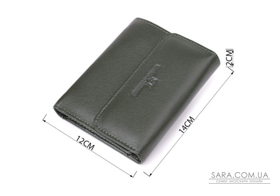 Стильный кошелек среднего размера из натуральной кожи ST Leather 23075 Зеленый