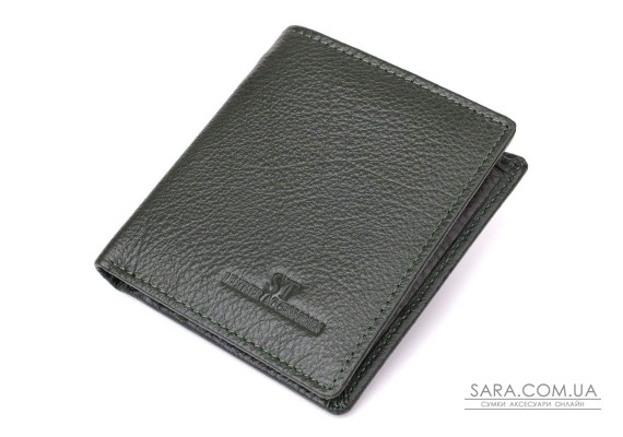 Женский кошелек на магните из натуральной кожи ST Leather 23093 Зеленый