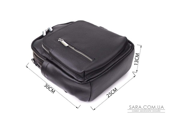 Женский рюкзак из натуральной кожи Vintage 23059 Черный