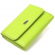 Молодежный стильный кошелек из натуральной кожи флотар CANPELLINI 21598 Салатовый