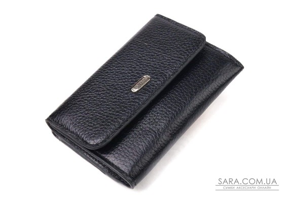 Классический женский кошелек из натуральной кожи флотар CANPELLINI 21591 Черный