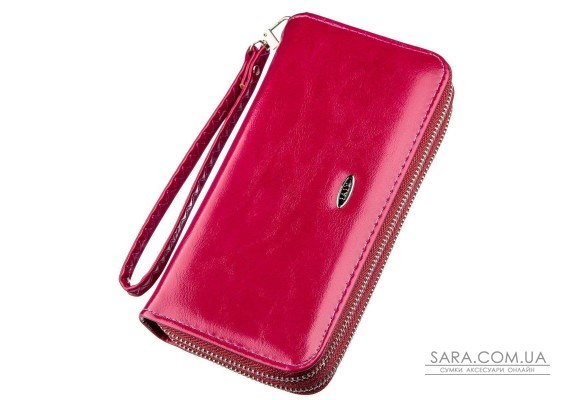 Кошелек женский из гладкой экокожи KIVI 19051 Темно-розовый