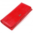 Лакированный кошелек для женщин из натуральной фактурной кожи CANPELLINI 21609 Красный