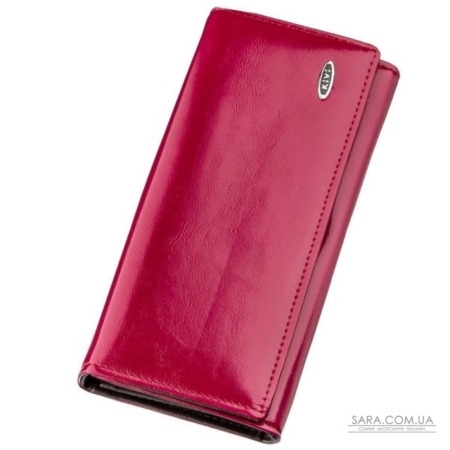 Гаманець жіночий з екошкіри гладкий KIVI 19078 Малиновий Гаманець жіночий з екошкіри гладкий KIVI 19078 Малиновий
