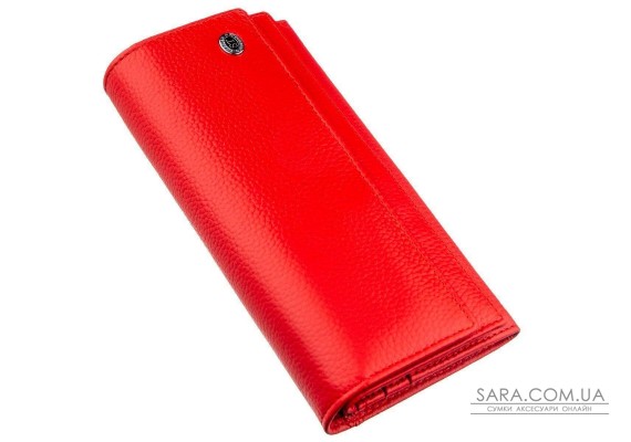 Яркий женский кошелек на кнопке ST Leather 18954 Красный