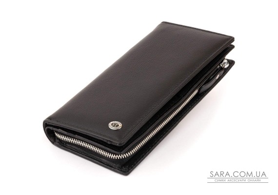 Вертикальный кошелек кожаный женский ST Leather 19274 Черный