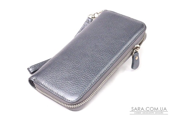 Замечательный кошелек с отливом для женщин из натуральной кожи флотар CANPELLINI 21622 Серый