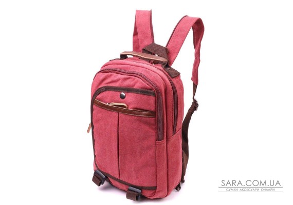 Оригинальный рюкзак из текстиля 21256 Vintage Малиновый
