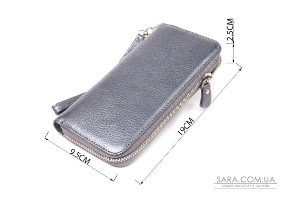 Замечательный кошелек с отливом для женщин из натуральной кожи флотар CANPELLINI 21622 Серый