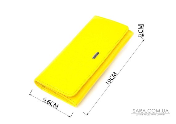 Яркий молодежный кошелек из натуральной кожи флотар CANPELLINI 21612 Лимонный