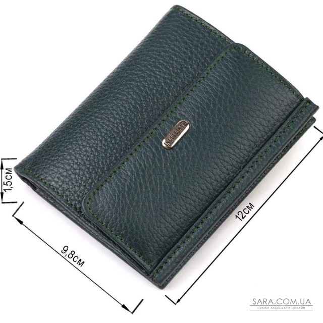 Місткий гаманець для жінок середнього розміру з натуральної шкіри CANPELLINI 21812 Зелений Місткий гаманець для жінок середнього розміру з натуральної шкіри CANPELLINI 21812 Зелений