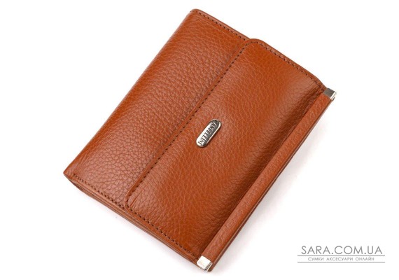 Удобный кошелек для женщин среднего размера из натуральной кожи флотар CANPELLINI 21811 Коричневый