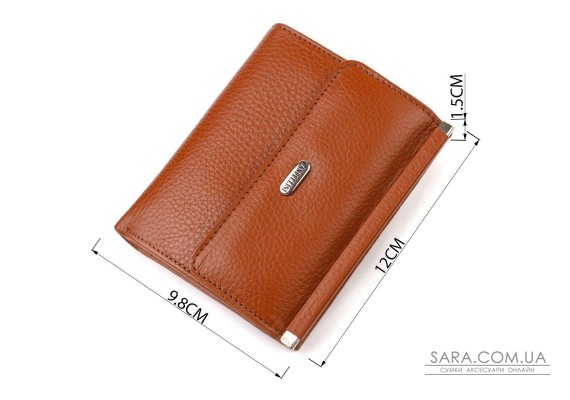 Удобный кошелек для женщин среднего размера из натуральной кожи флотар CANPELLINI 21811 Коричневый