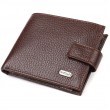 Красивый горизонтальный кошелек для мужчин из натуральной кожи флотар CANPELLINI 21891 Коричневый