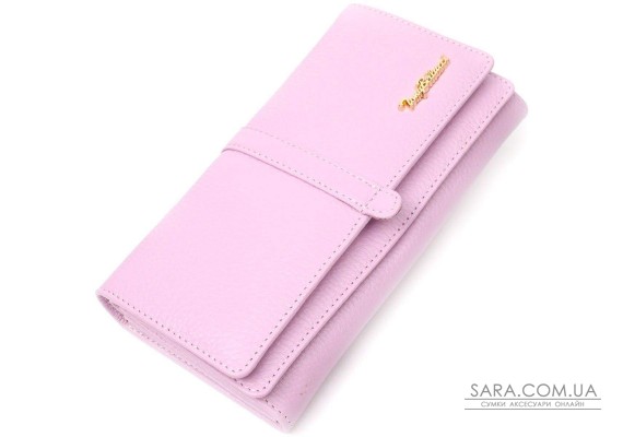 Женский кошелек с большим количеством отделений нежного цвета из натуральной кожи Tony Bellucci 21958 Лиловый