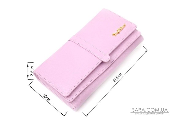 Женский кошелек с большим количеством отделений нежного цвета из натуральной кожи Tony Bellucci 21958 Лиловый