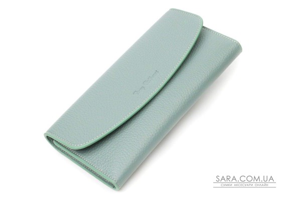 Превосходный женский кошелек с монетницей на молнии из натуральной кожи Tony Bellucci 21968 Серо-зеленый