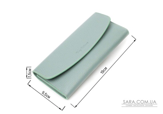 Превосходный женский кошелек с монетницей на молнии из натуральной кожи Tony Bellucci 21968 Серо-зеленый