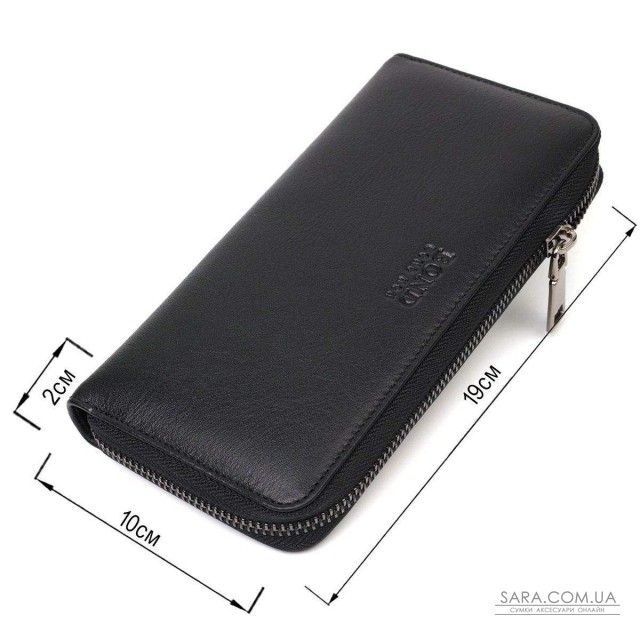 Стильний жіночий гаманець із натуральної гладкої шкіри BOND 22054 Чорний Стильний жіночий гаманець із натуральної гладкої шкіри BOND 22054 Чорний
