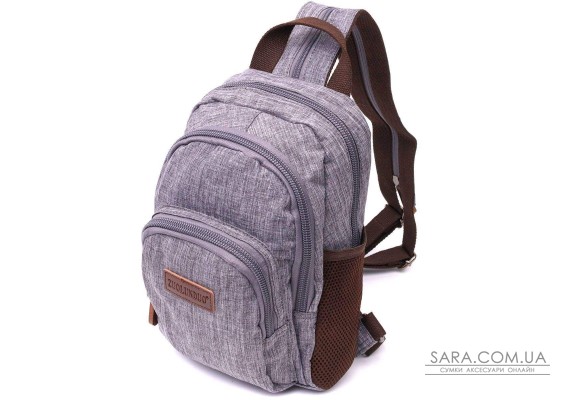 Современный рюкзак из полиэстера с большим количеством карманов Vintage 22149 Серый