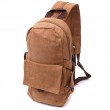 Вместительный текстильный рюкзак в стиле милитари Vintagе 22180 Коричневый