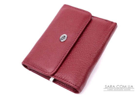 Кожаный женский кошелек с монетницей ST Leather 19480 Бордовый