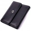 Симпатичный женский кошелек с монетницей из натуральной кожи ST Leather 19481 Черный