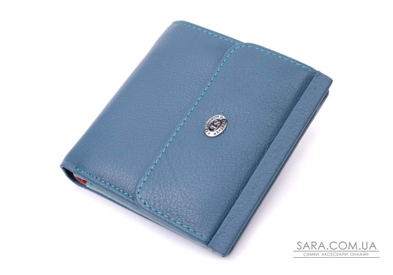 Стильный женский кошелек среднего размера из натуральной кожи ST Leather 19497 Бирюзовый
