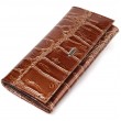 Необычный женский кошелек из натуральной фактурной кожи CANPELLINI 21652 Коричневый