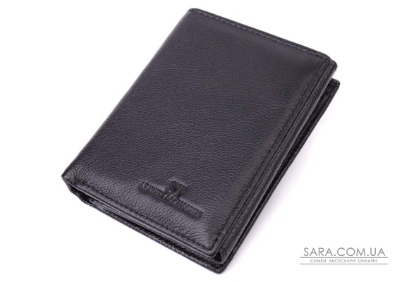 Вертикальный кошелек для стильных мужчин из натуральной кожи ST Leather 22464 Черный