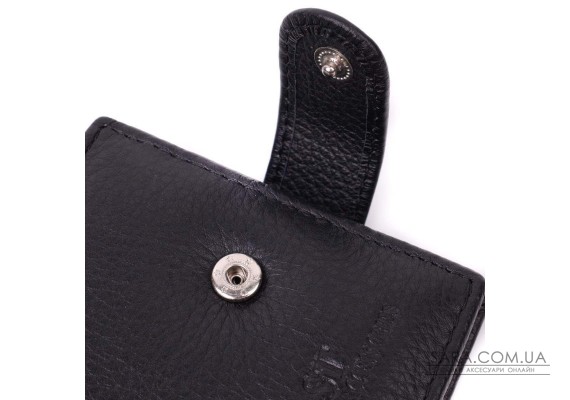 Небольшой вместительный кошелек из натуральной кожи ST Leather 22456 Черный
