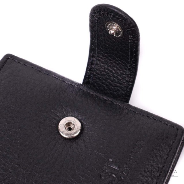 Небольшой вместительный кошелек из натуральной кожи ST Leather 22456 Черный Небольшой вместительный кошелек из натуральной кожи ST Leather 22456 Черный