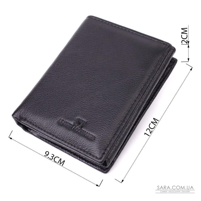 Вертикальний гаманець для стильних чоловіків із натуральної шкіри ST Leather 22464 Чорний Вертикальний гаманець для стильних чоловіків із натуральної шкіри ST Leather 22464 Чорний