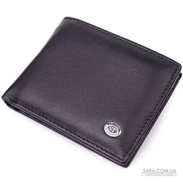 Гаманець-затиск з натуральної шкіри ST Leather 22476 Чорний Гаманець-затиск з натуральної шкіри ST Leather 22476 Чорний