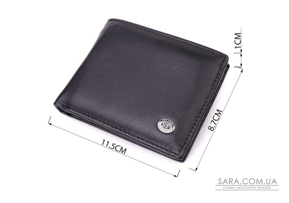 Кошелек-зажим из натуральной кожи ST Leather 22476 Черный
