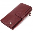 Вертикальный кошелек для женщин из натуральной кожи CANPELLINI 21645 Бордовый