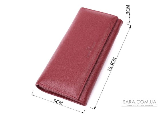 Женский оригинальный кошелек из натуральной кожи ST Leather 22522 Бордовый